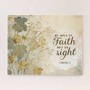 2 Corinthians 5:7 We Walk by Faith Bible Verse Jigsaw Puzzle