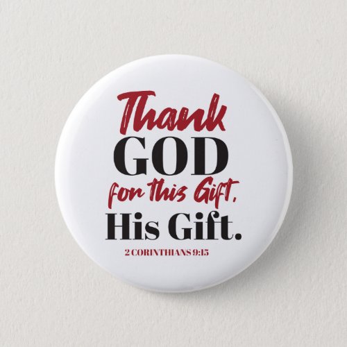 2 Corinthians 915 bible verse design I Button