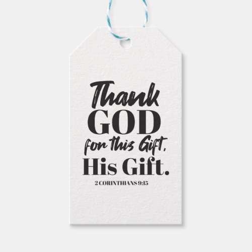 2 Corinthians 915 bible verse design II Gift Tags