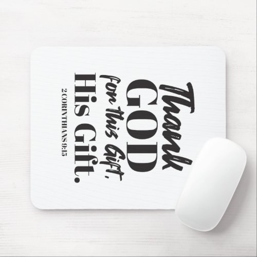 2 Corinthians 915 bible verse design II Mouse Pad