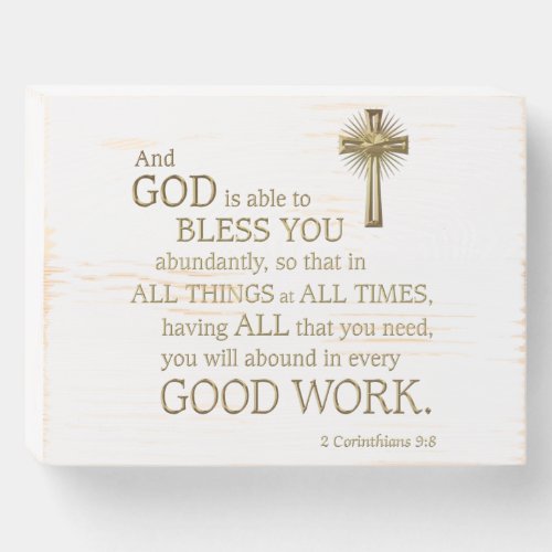 2 Corinthians 98 Bible Verse Pastor Gift Wooden Box Sign