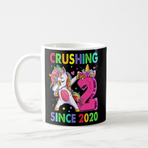 2 Crushing It Since 2020 Dabbing Unicorn 2nd Birth Coffee Mug