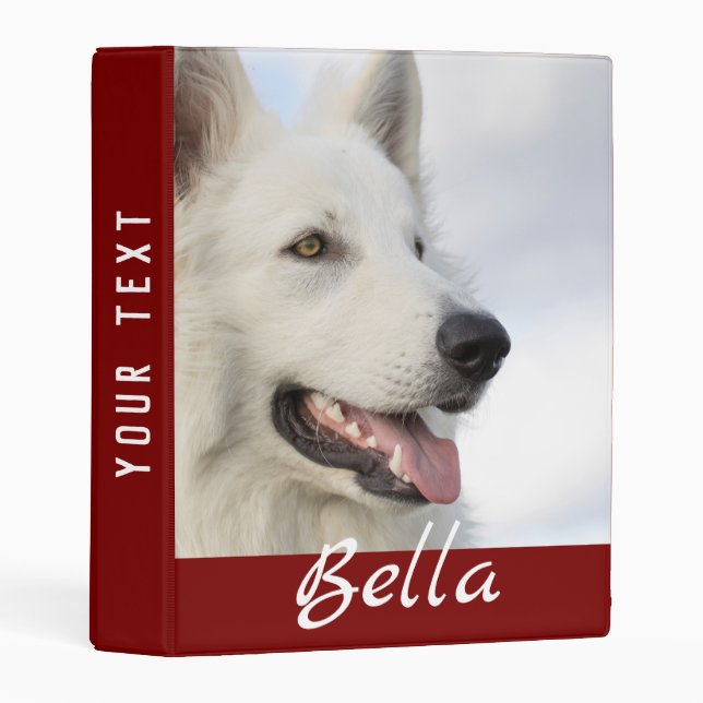 2 Custom Full Photos Pet Dog Photo Album  Mini Binder (Front/Spine)