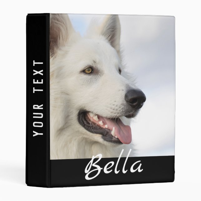 2 Custom Full Photos Pet Dog Photo Album  Mini Binder (Front/Spine)