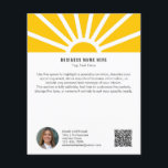 2 | Custom Photo QR Modern Yellow Sunrise Business Flyer<br><div class="desc">howcase your brand in a fresh, inspiring way with this customizable modern business flyer. Designed to radiate positivity and professionalism, it features a warm yellow sunrise with sun rays on a clean white background, perfect for businesses that want to make a confident and optimistic first impression. Easily add your own...</div>