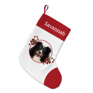 2 Custom Photo Templates With Candy Canes And Name Small Christmas Stocking