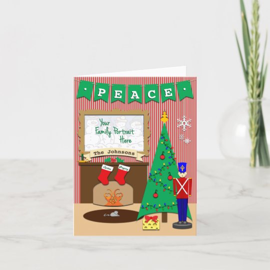 Download 2 Custom Stocking Names Night Before Christmas Holiday Card Zazzle Com PSD Mockup Templates