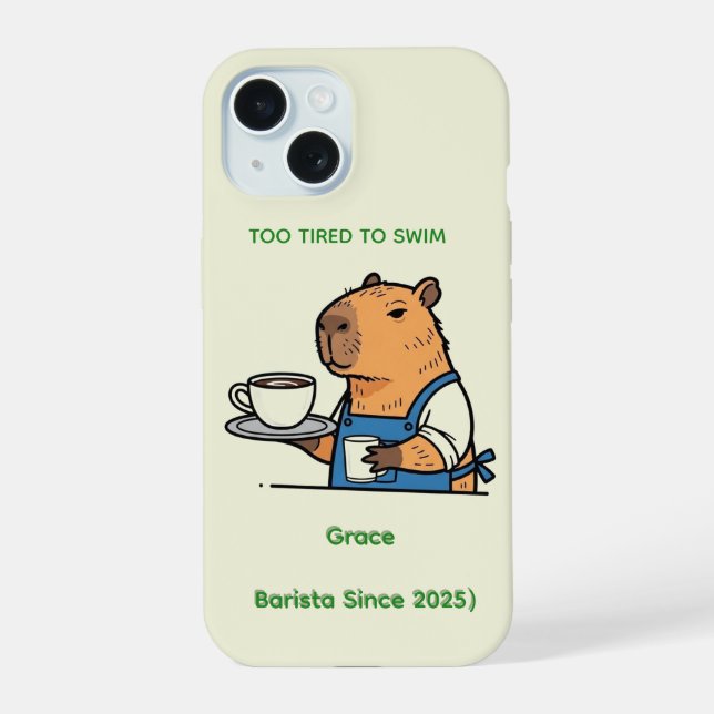 2. Cute Capybara Journal Iphone Case (Back)