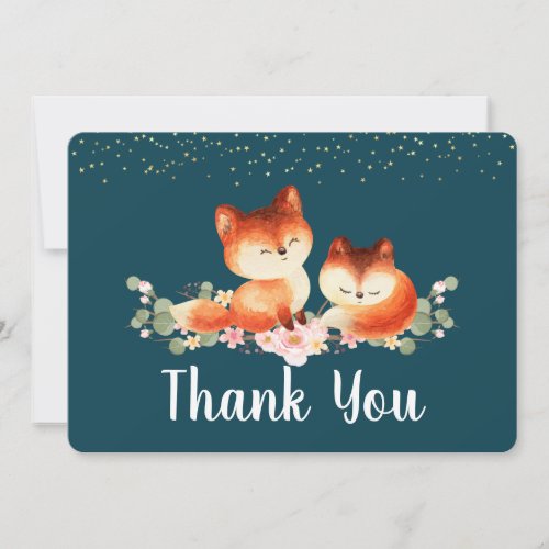 2 Cute Little Red Foxes Thank You