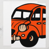 2 cv vintage french car (Front/Back)