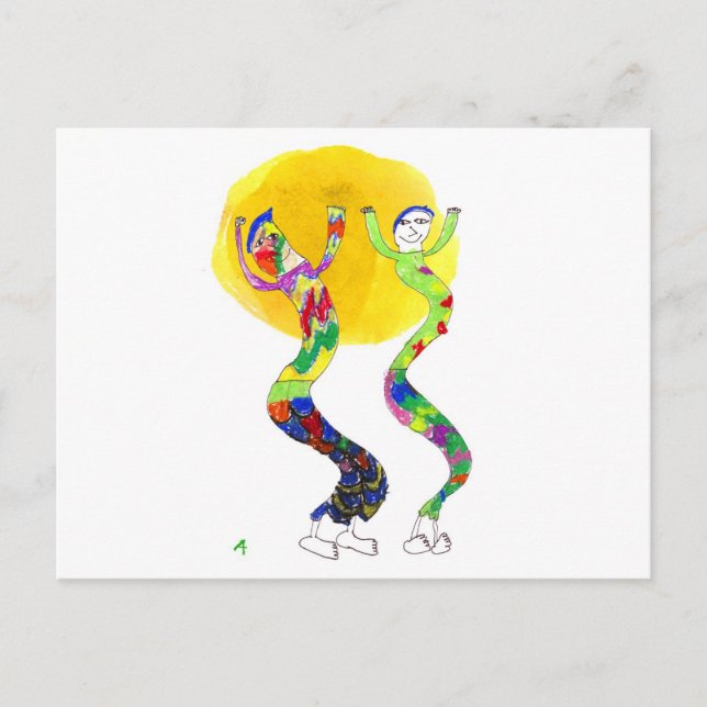 2 Dancers dancing in the Sun Postcard (Front)