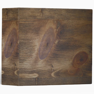 2" Dark Brown Rustic Wood Look Background 3 Ring Binder