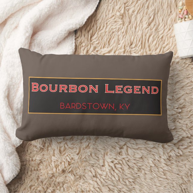 2-Design Reversible black/tan Bourbon Legend Lumbar Pillow (Blanket)