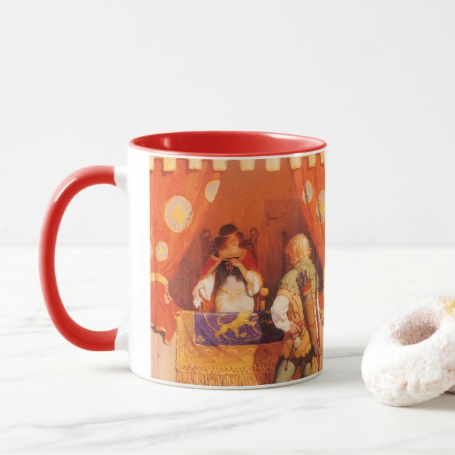 2 different Vintage Robin Hood Designs by NC Wyeth Mug (With Donut)