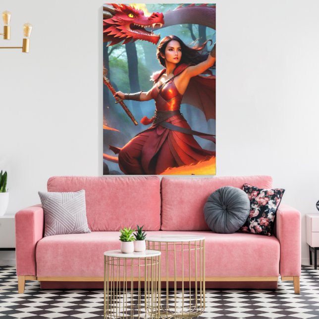 #2 Dragon Lady Canvas Print (Insitu(LivingRoom))