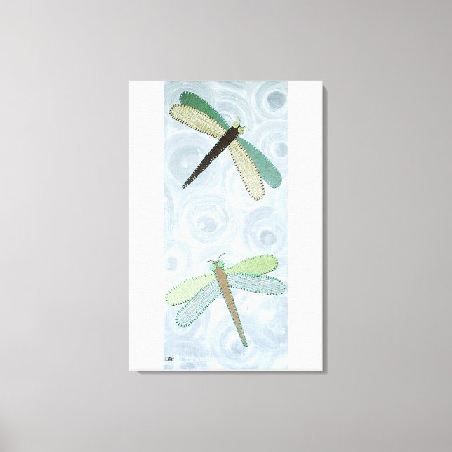 2 Dragonflies #1 Canvas Print (Front)