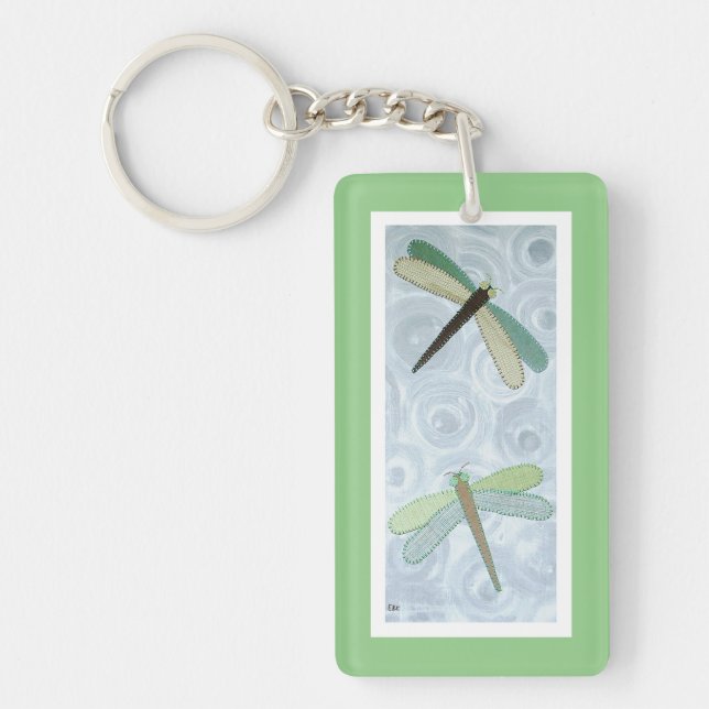 2 Dragonflies #1 Keychain (Front)