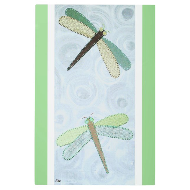 2 Dragonflies #1 Metal Print (Front)