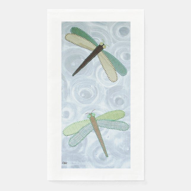 2 Dragonflies #1 Paper Guest Towels (Front)