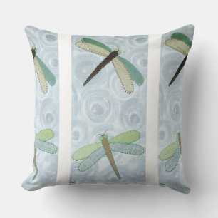 2 Dragonflies #1 Throw Pillow
