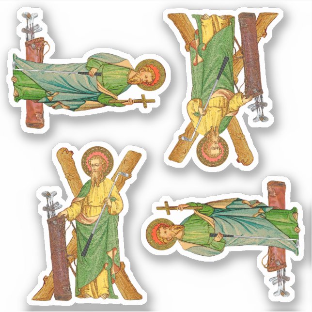 2 ea. - St. Andrew the Apostle / St. Jude Thaddeus Sticker (Front)
