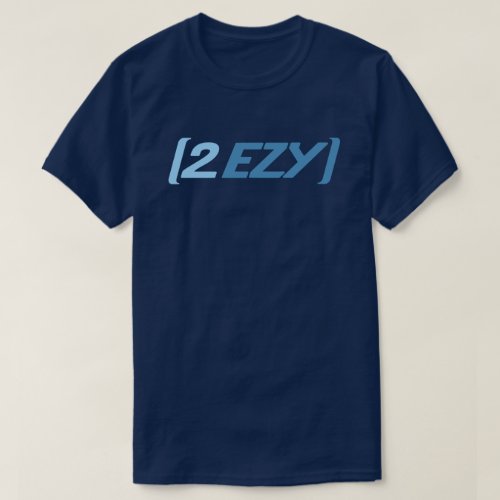 2 EZY mens logo blue on navy t_shirt