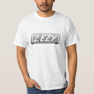 "2 EZY" mens steel effect logo t-shirt