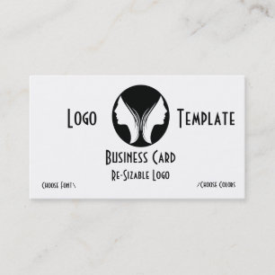 2 Faces Logo Butterfly Business Card