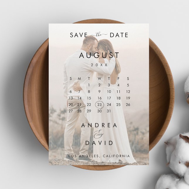 2 Faded Fading Photos Ampersand Calendar Wedding Save The Date (Creator Uploaded)