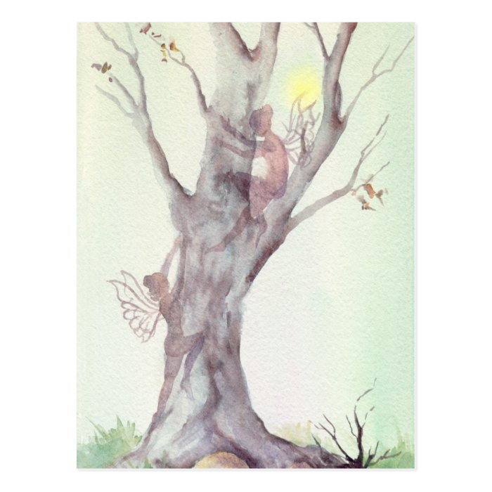 2 FAIERIES in the TREES by SHARON SHARPE Post Card