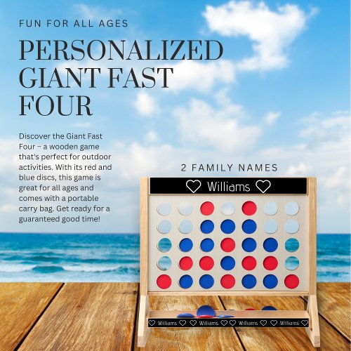 2 Family Names Personalized Outdoor  Fast Four