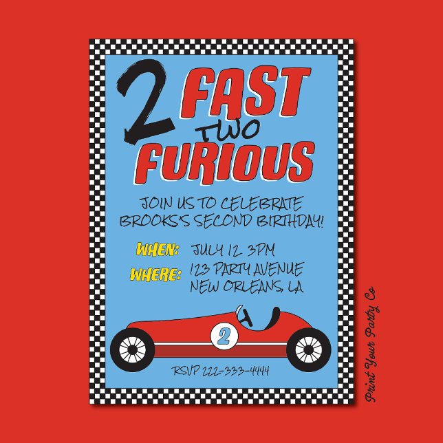 2 Fast 2 Furious Birthday Invitation (Creator Uploaded)