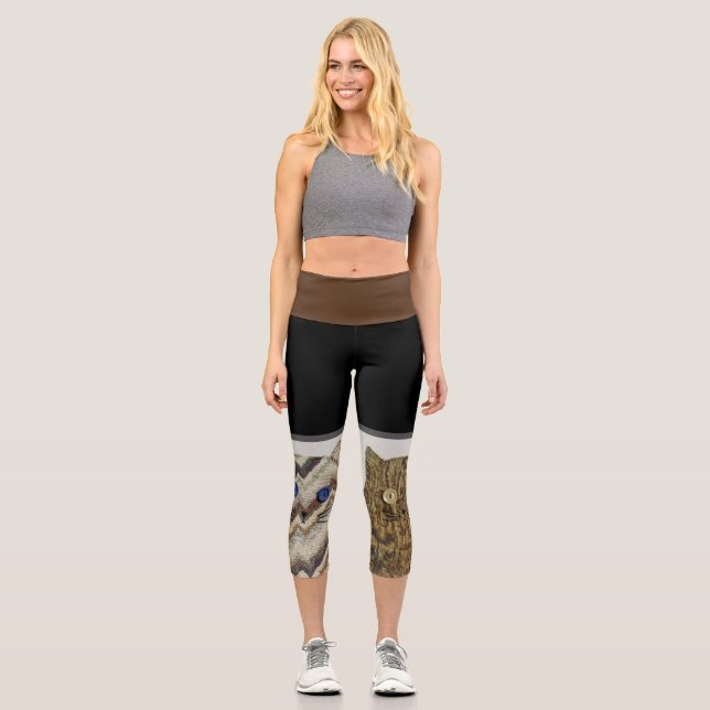 2 Fat Cats #1 Capri Leggings (Front)