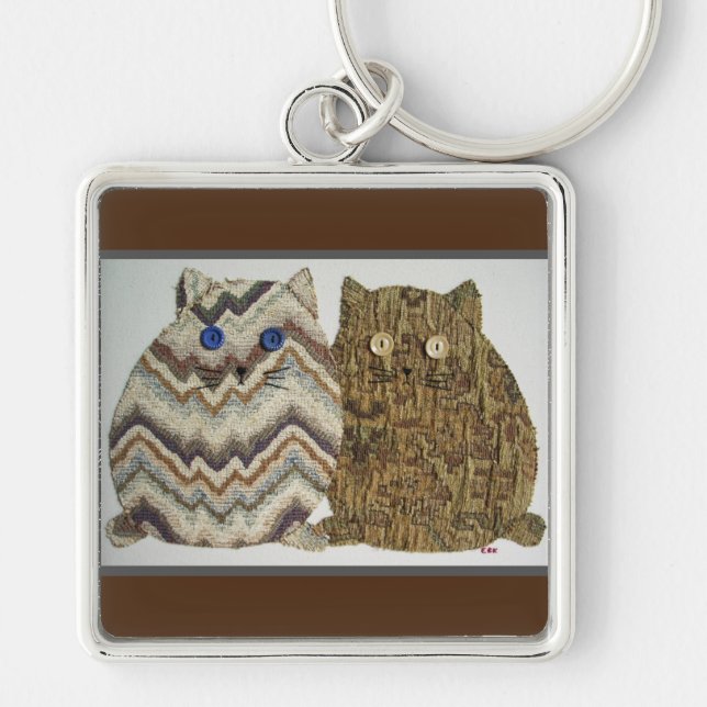 2 Fat Cats #1 Keychain (Front)
