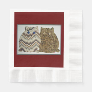 2 Fat Cats #1 Napkins