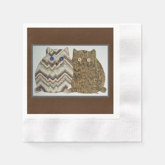 2 Fat Cats #1 Napkins (Front)