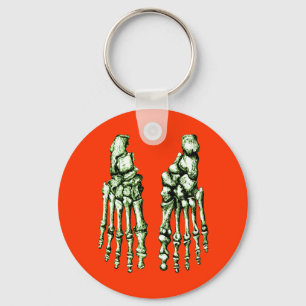 2 Feet Down Green Keychain
