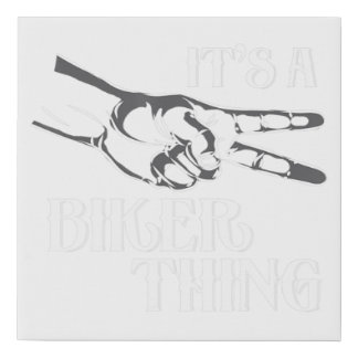 2 finger Biker wave - motorcycle Faux Canvas Print