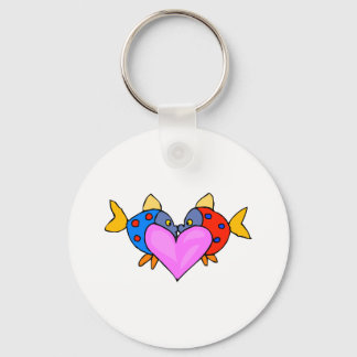 2 Fish Kissing Keychain
