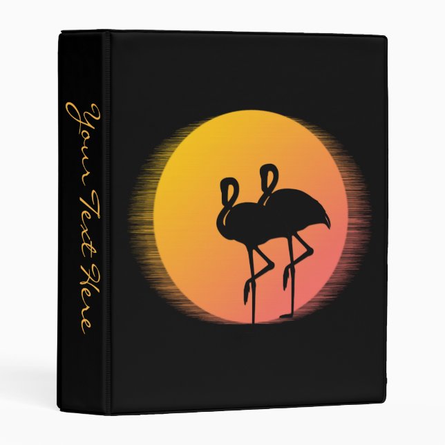2 Flamingos Mini Binder (Front/Spine)