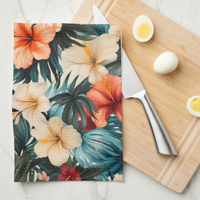 #2 Floral Pattern Kitchen Towel (Quarter Fold)