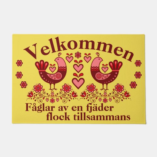 2 Folk Fglar av en fjder Velkommenrd Doormat