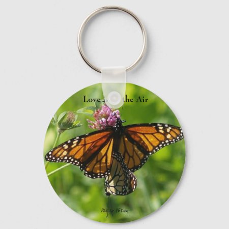 2 For 1 Photo Butterflies, Love Is In The Air, ... Keychain