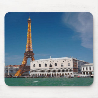 2 for 1 Venice and Paris - Mixed up World Mouse Pad