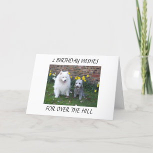 2 FUN BIRTHDAY WISHES FOR OVER THE HILL CARD