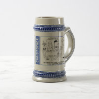 2 Fun Doctor Gag Cartoons with Name of Recipient. Beer Stein