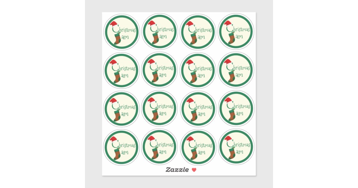 2-fun-festive-christmas-jam-canning-jar-labels-zazzle for Free Printable Jar Labels Christmas 2