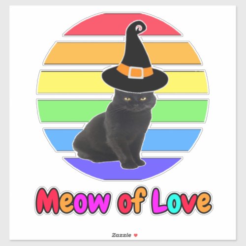 2funny beautiful bestselling trending black cat sticker