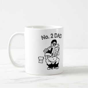 #2 Funny Dad (on pot) Coffee Mug