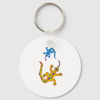 2 Geckos Keychain